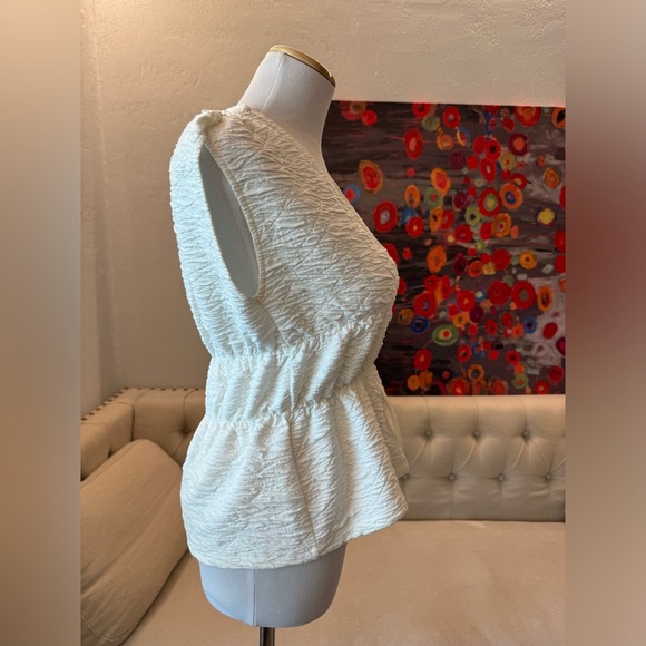 GOOD AMERICAN V-NECK TOP In White - Picture 3 of 7